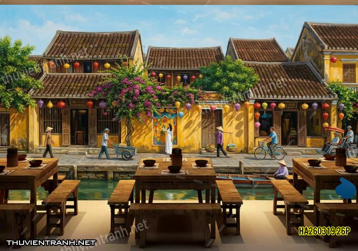 Tranh dán tường phố cổ Hội AnHA260319-26P - Kết quả tìm kiếm tranh tường